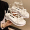 Women Fashionable Cross Strap Open Toe Sandal